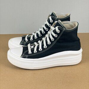 Converse All Star Move Platform High Top Sneakers Womens 8.5 Black White Lace Up